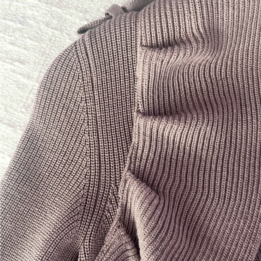 Valentino V-Neck Ribbed Ruffle Sweater - Picture 5 of 11